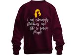 Sono Estremamente Civettuolo E Mi Piace Frech Sarkastisch Jga Unisex Felpa Pullover, Borgogna, Xl