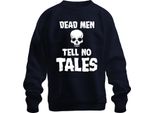 Dead Men Tell No Tales Pirate Skull Sailor Old Unisex Felpa Pullover, Navy, 3XL