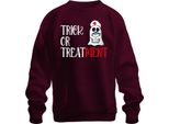 Infermiera Halloween Trick Or Treatment Regalo Infermieristico Felpa Unisex Pullover, Borgogna, Xxl
