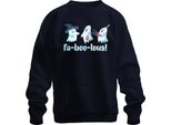 Fa-Boo-Lous! Simpatici Fantasmi Halloween Bambini Festa Costume Carino Unisex Felpa Maglione, Marina, 3XL