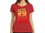 Zombies Eat Brains You Are Safe Halloween Horror Zombie Gift Ladies T-Shirt, Rosso, Xxl