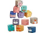 Animali - Blocchi Sensoriali Morbidi 12 Pezzi