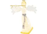 Costway Angelo Di Natale Illuminato Grande, Decorazione Natalizia Con 100 Luci Led Bianco Caldo, Figura Natalizia, Illuminazione Natalizia Per Esterni E Interni