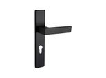 Maniglie Per Porte Lavuzo Imperio Nero Con Piastra Rettangolare PC72 - Per Set