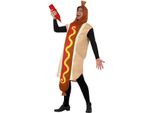 Costume Unisex Hot Dog Marrone-Beige-Rosso - M / L