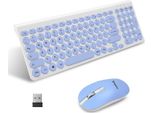 Set Di Tastiera E Mouse Wireless, Mouse E Tastiera Ergonomici, Tastiera E Mouse Wireless Per Pc, Layout Qwertz Tedesco, Tasti Silenziosi Di Tastiera E Mouse