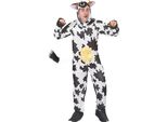 Divertente Costume Da Mucca Toro In Bianco E Nero - L