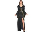 Costume Da Suora, Sorella Di Suora, Nero E Oro - S