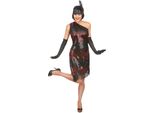 Costume Charleston Anni '20 Da Donna Nero-Rosso - S