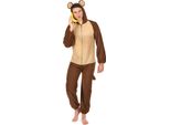 Tuta Scimmia Costume Uomo Giungla Marrone-Beige - Taglia Unica