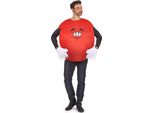 Costume Unisex Red Candy Rosso E Bianco - Taglia Unica