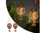 Uso Della Lanterna Solare Da Esterno, Impermeabile IP65, Lanterne Led Da Esterno, Confezione Da 2, In Metallo, Luce Orientale Da Giardino, Appesa A Balcone, Patio, Giardino