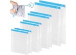 Sacchetti Sottovuoto Per Abbigliamento, Confezione Da 8 In 4 Misure, Sacchetti Sigillanti, Borse Da Viaggio Riutilizzabili E Zaino (50 X 70, 40 60, 50 35, 39 32 Cm)