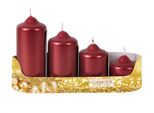 Candele Dell'avvento Nohel Garden Tiered Metallico D4,5X5/7/9/11Cm 4Pz