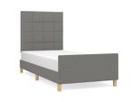 Vidaxl Struttura Letto Senza Materasso Grigio Scuro 80X200 Cm Tessuto