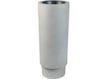 Vivanno Vaso Per Piante In Fibra Di Vetro Escada Rotondo, Grigio Cemento Design Cemento - 35X90 Cm