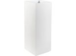 Vivanno Fioriera A Colonna In Mdf Block, Bianco Opaco - 30X30X75 Cm