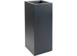 Vivanno Fioriera Mdf Block Su Ruote Colonna, Antracite Opaco - 30X30X75 Cm