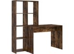 Vidaxl Desk Rovere Affumicato 138,5 X 55 X 143 Cm Materiale A Base Di Legno