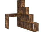 Vidaxl Scrivania Ad Angolo Con Ripiano In Rovere Fumé 101,5 X 149,5 X 149,5 Cm
