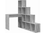 Vidaxl Scrivania Ad Angolo Con Ripiano Grigio Sonoma 101,5 X 149,5 X 149,5 Cm