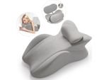 Cuscino Da Lettura Multifunzionale Per Letto E Divano, Cuscino Ergonomico In Memory Foam Per Schiena Collo Gambe, Cuscino Per Gambe Con Rivestimento Lavabile Per Sedersi, Dormire, Leggere, Grigio Chiaro
