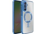 Avizar, Cover Magsafe Galaxy A56 Con Cornice Cromata, Blu