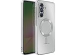 Avizar, Cover Magsafe Galaxy A56 Con Cornice Cromata, Argento