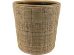 Cesto In Rattan Per Piante Secche - ø 38 X 38 Cm - Vaso Da Fiori Sostenibile Con Vaso Interno Impermeabile - Cesto Fatto A Mano Per Piante Da Appartamento - Marrone