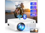 Projektor Native 1080P Full HD, 10000 Lumen Mini-LED-Projektor 4K-Unterstützung, Heimkino-Projektor kompatibel mit TV-Stick, Smartphone & Tablet