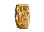 Kadima Design Orientalischer Beistelltisch Enns: Hammerschlag-Design, Aluminium, Pflegeleicht