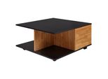 Kadima Design Couchtisch Rapido: 70X70X36,5 Cm, 2 Schubladen, Rollen, Melaminharzbeschichtung, Weiß/Anthrazit.
