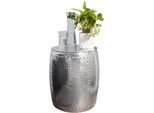 Kadima Design Beistelltisch Enns: Orientalisch, Hammerschlagstruktur, Aluminium, 38,5 Cm Durchmesser