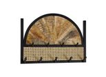Kadima Design Wandgarderobe Mango Massivholz/Rattan/Metall, Exotisch, Funktional & Stilvoll