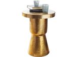 Kadima Design Orientalischer Dekotisch Enns: Aluminium, Hammerschlag-Strukturen, 43X59X43 Cm