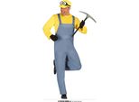 Costume Da Avventuriero Dei Videogiochi Tuta Da Lavoratore Gialla Cappello Da Eroe Di Carnevale Atmosfera Giocosa Look Mitico Blu, Taglia: 52 - 54 (L) Colore: Blu
