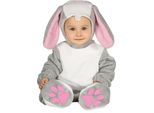 Animale Divertente Coniglietto Tuta Per Carnevale Con Cappuccio E Zampe Tuta Con Orecchie Lunghe Carino Animale Tuta Per Bambini Con Aspetto Soffice, Taglia: 86/92 Colore: Grigio