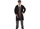 Cappotto Da Gangster Anni '20 Carnevale Retrò, Taglia: 48 - 50 (M) Colore: Nero