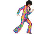 Tuta Batik Anni '70 Costume Da Discoteca Colorato Al Neon - M