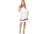 Elegante Costume Da Donna Romana Antichità Greca Bianco-Oro - L