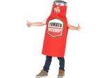 Costume Da Carnevale Per Bambini Ketchup Rosso E Bianco - 110/116 (5-6 Anni)