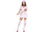 Costume Da Infermiera Insanguinata Per Halloween Da Donna Bianco-Rosso - M/L