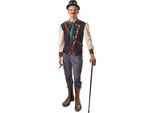 Costume Da Dandy Steampunk Per Uomo In Maschera Blu-Bianco-Marrone - S