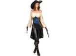 Costume Da Pirata Nobile Per Donna In Maschera Blu-Beige-Marrone - L