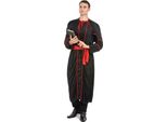 Costume Da Vescovo Rosso-Nero - Taglia Unica (42)