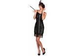 Costume Charleston Da Donna Anni '20 Nero - S