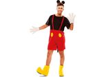 Costume Da Topo Per Uomo Costume Di Carnevale Nero-Rosso-Giallo - M / L