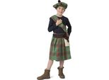 Costume Da Scozzese Per Bambini Costume Di Carnevale Verde-Rosso - Taglia Unica