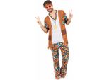 Costume Da Uomo Hippie Divertente, Colorato - L