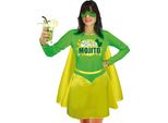 Divertente Costume Da Donna Miss Mojito Jga Verde-Giallo - Taglia Unica